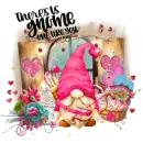 There is Gnome One Like You Love Valentine Hearts Cupid Glitter