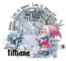 Lilliana - Snowflakes Are Kisses From Heaven Winter Friendship Snow Girl