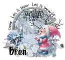Bren - Snowflakes Are Kisses From Heaven Winter Friendship Snow Girl