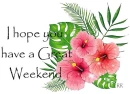 I hope you have a great Weekend