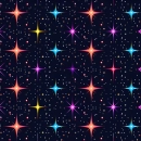 Galaxy Disco Neon Starry Night Background