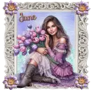 Woman with tulips - Jane 