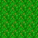 St. Patrick's Day Green Clover & Orange Flower