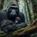Gorilla and baby