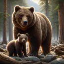 Grizzly and cub