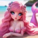 Mermaid pink cute