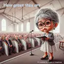 Grannie sings in Church