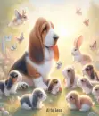 Basset Hound & Bunnies