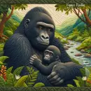 Gorilla and baby