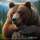 Grizzly with long nails 