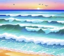 Ocean Waves / Beach Background