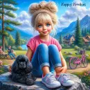 Girl and dog