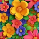 Brightr Spring Flowers Background