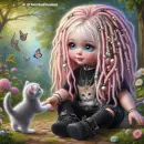 little chibi gothic girl