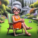 Grannie in the garden 
