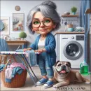 Grannie doing laundry