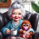 Coffee time with Grannie and Friend
