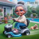 Grannie's time to mow