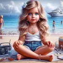 Cute girl on the beach