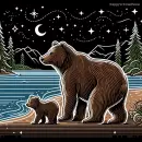 Bears on a beach