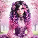 Victorian Girl pink purple
