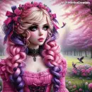 Victorian Goth pink purple