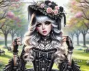 Victorian Goth girl