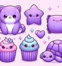 Purple Kawaii Background