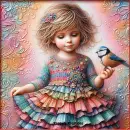 Girl with bird