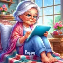 Grannie on laptop