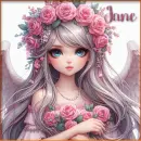 Girl with flowers - Jane