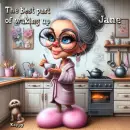 Granny having coffee - Jane