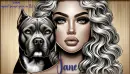 Woman and pitbull - Jane