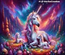 Mum unicorn with her babies