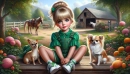 Little girl and her dog