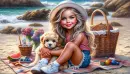 Little girl on the beaqch 