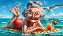 Grannie on a raft 4