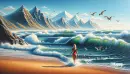 Woman in the ocean