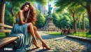 Beautifu woman in the park