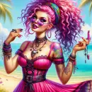 Summer Beach Girl