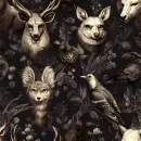 Goth Creatures Seamless Background