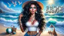 Brunette on beach - Jane 