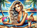 Lying on beach - Jane 