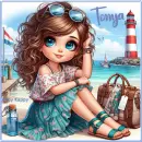 Cute girl on beach - Tonya