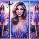 Woman with lavendar flowers - Jane 