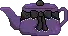 Purple Teapot with Bows