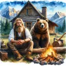 Grizzly adams and bear