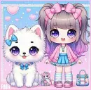 A girl and her Cat, -  Emo