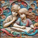 Boy/Girl sharing a book - Jane 