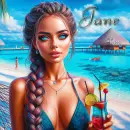 Beautiful woman on beach - Jane 